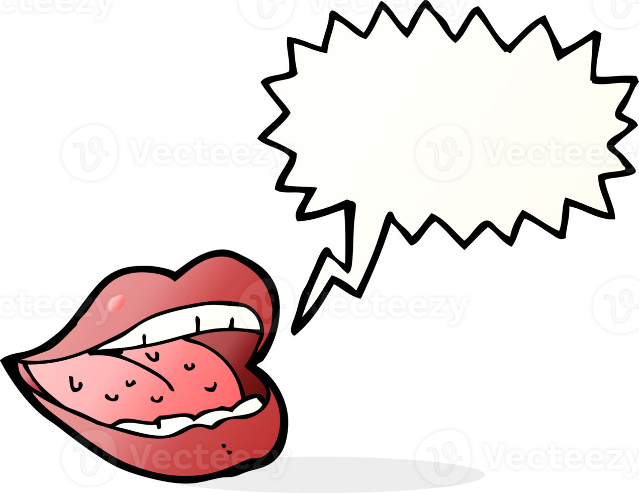 cartoon smiling mouth with speech bubble png