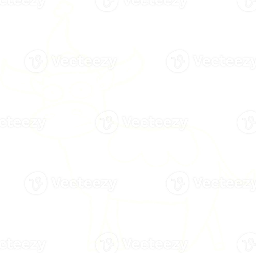 Christmas Cow Chalk Drawing png