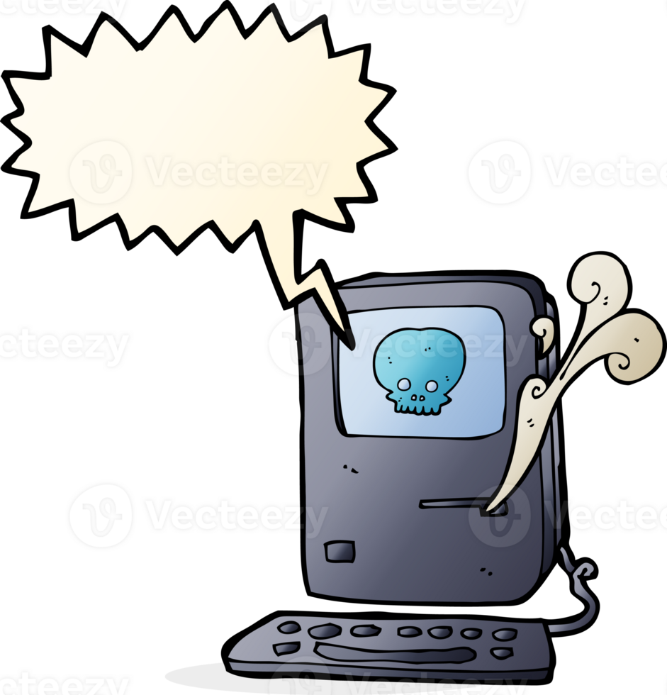 computer virus cartoon  with speech bubble png