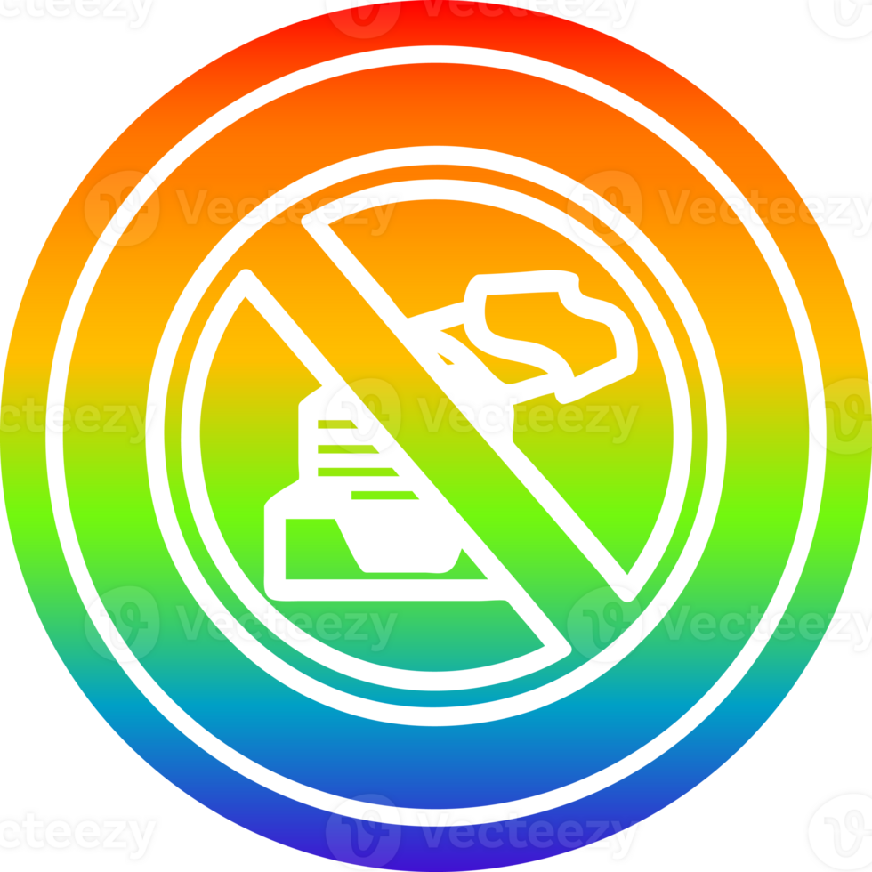 paperless office circular icon with rainbow gradient finish png