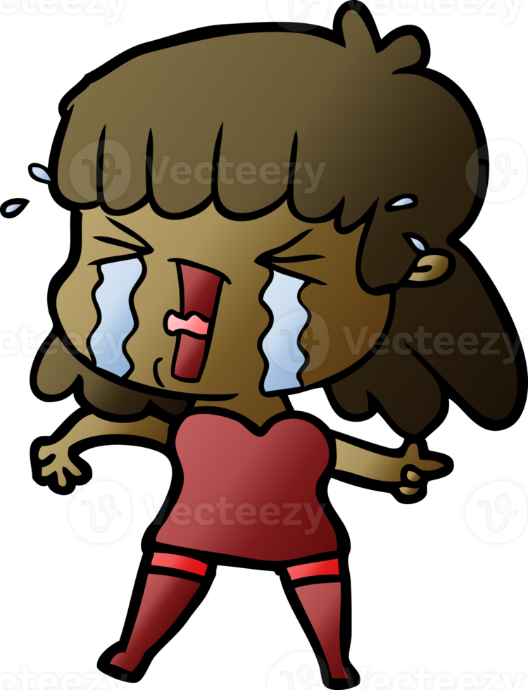 cartoon woman in tears png