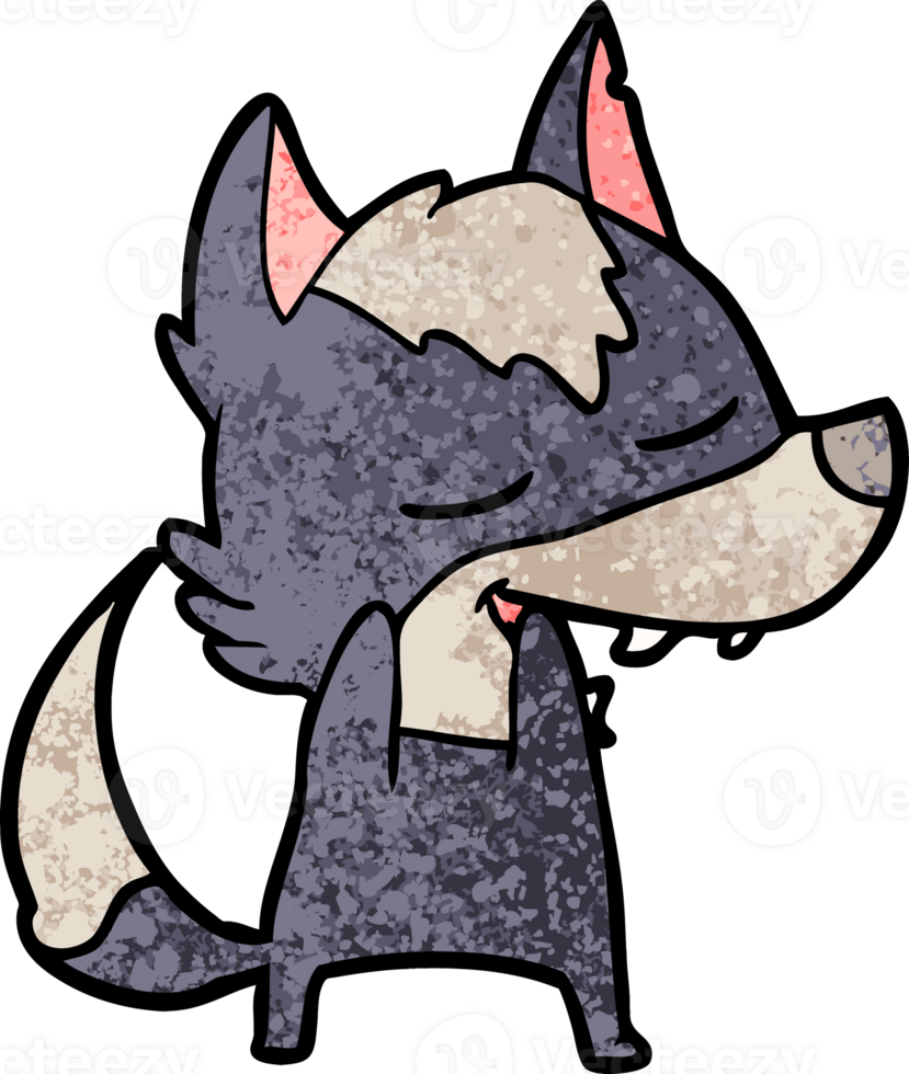 cartoon wolf laughing png