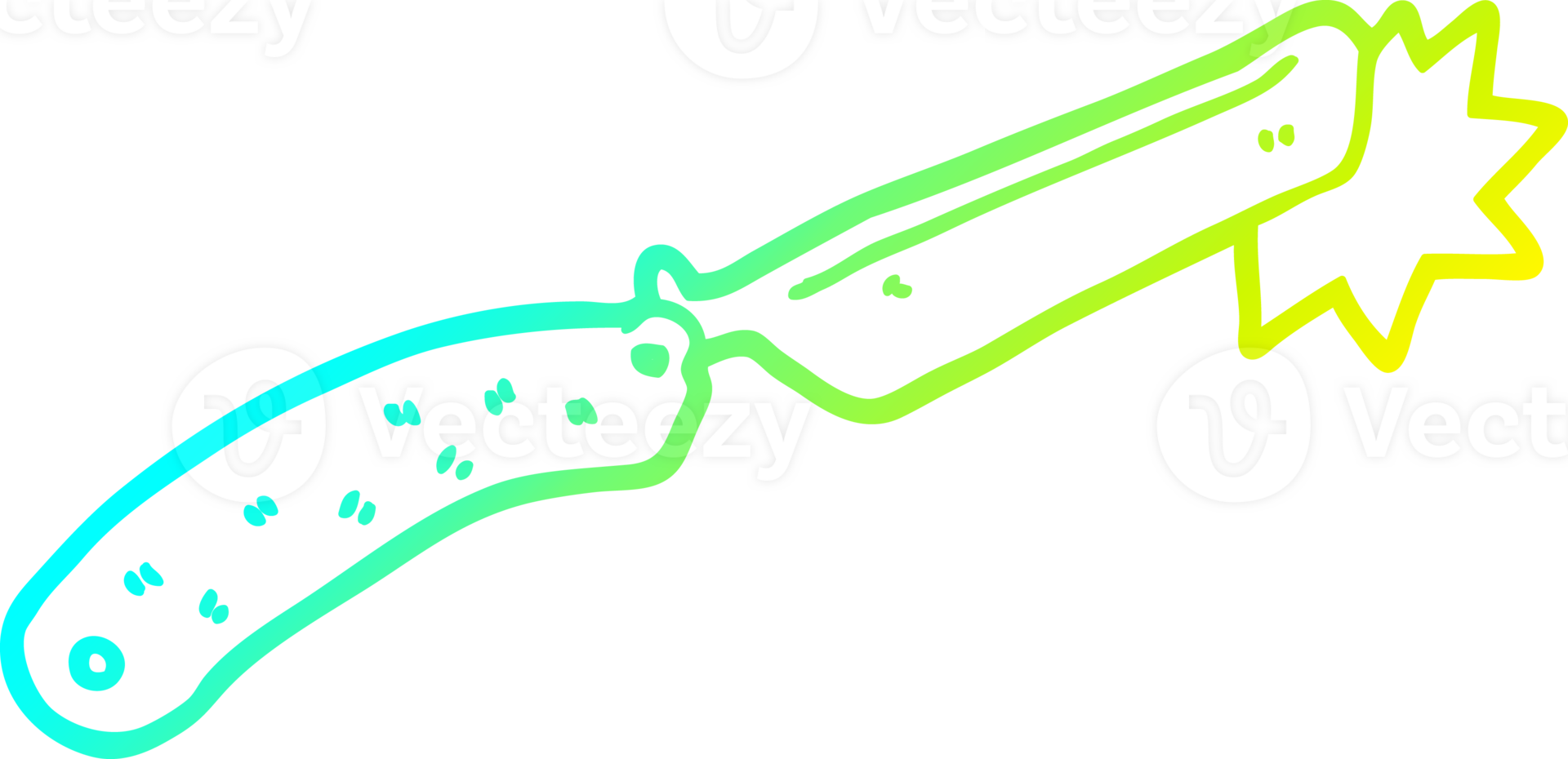 cold gradient line drawing of a cartoon sharp razor png