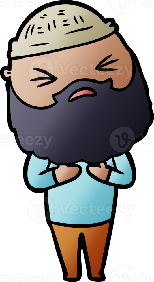 cartoon man with beard png