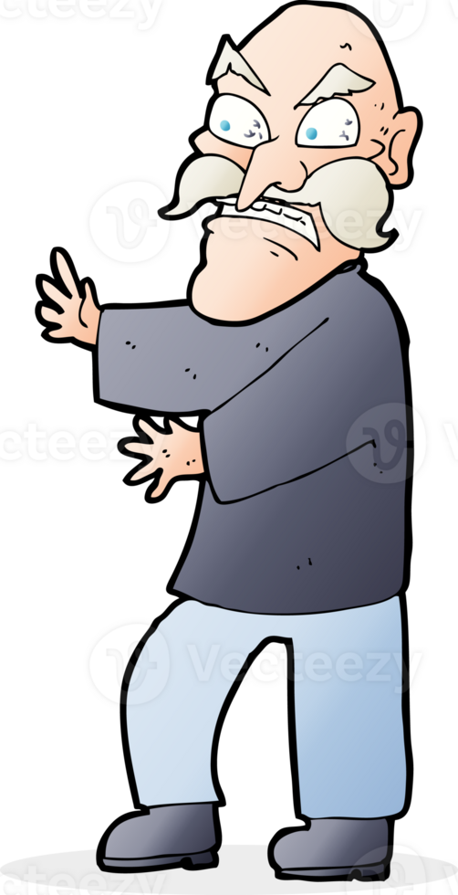 cartoon angry old man png