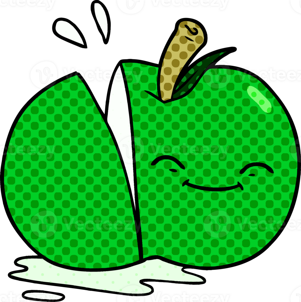 cartoon sliced apple png