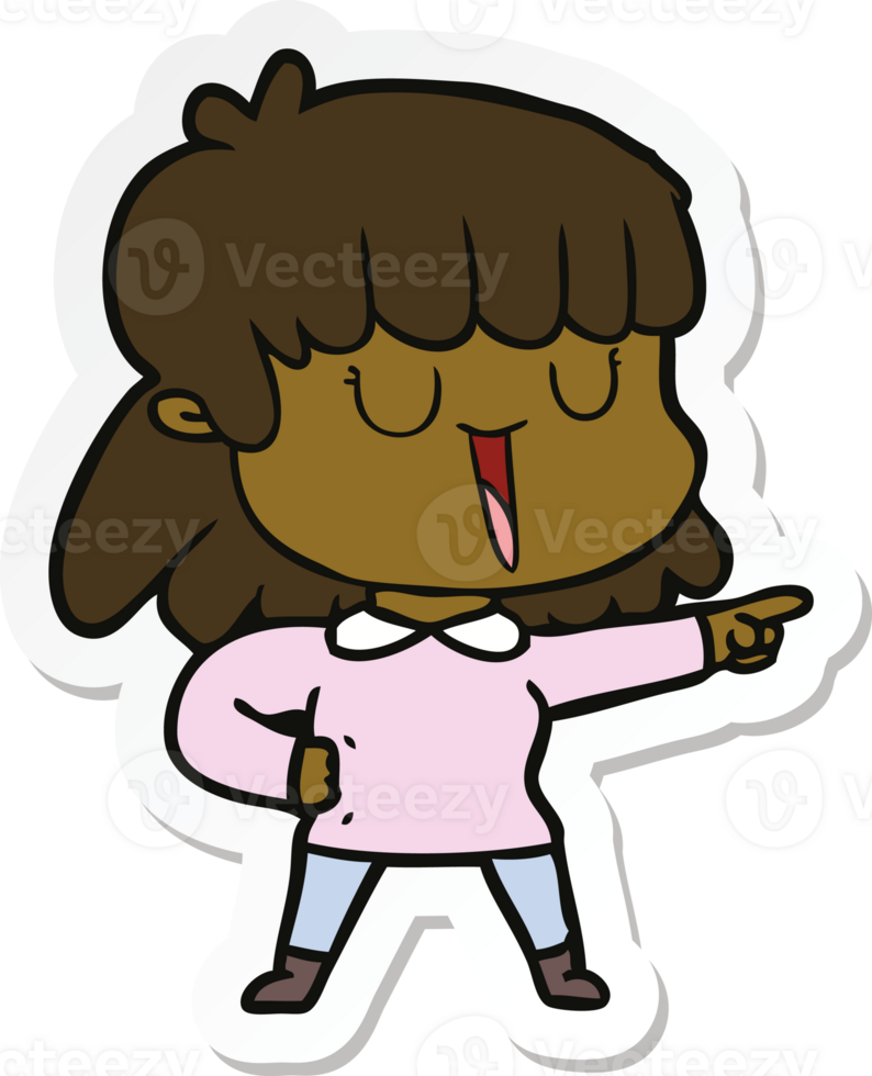 sticker of a cartoon woman png