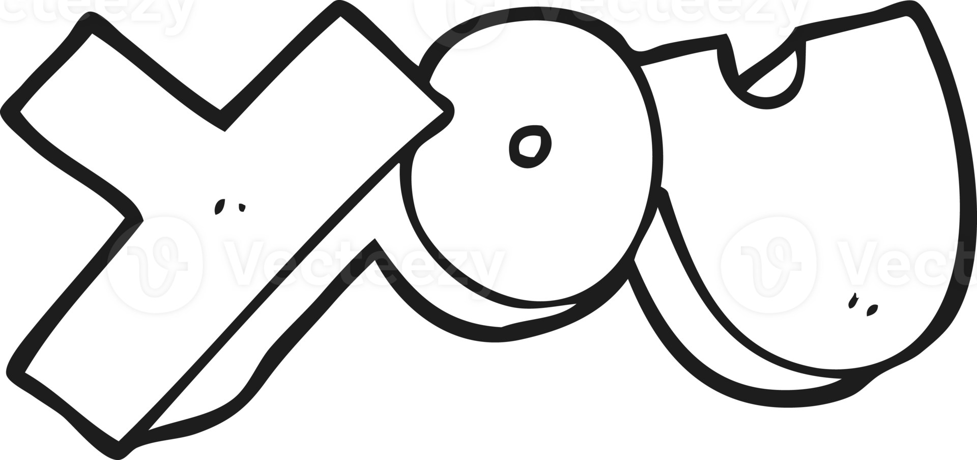 hand drawn black and white cartoon you symbol png