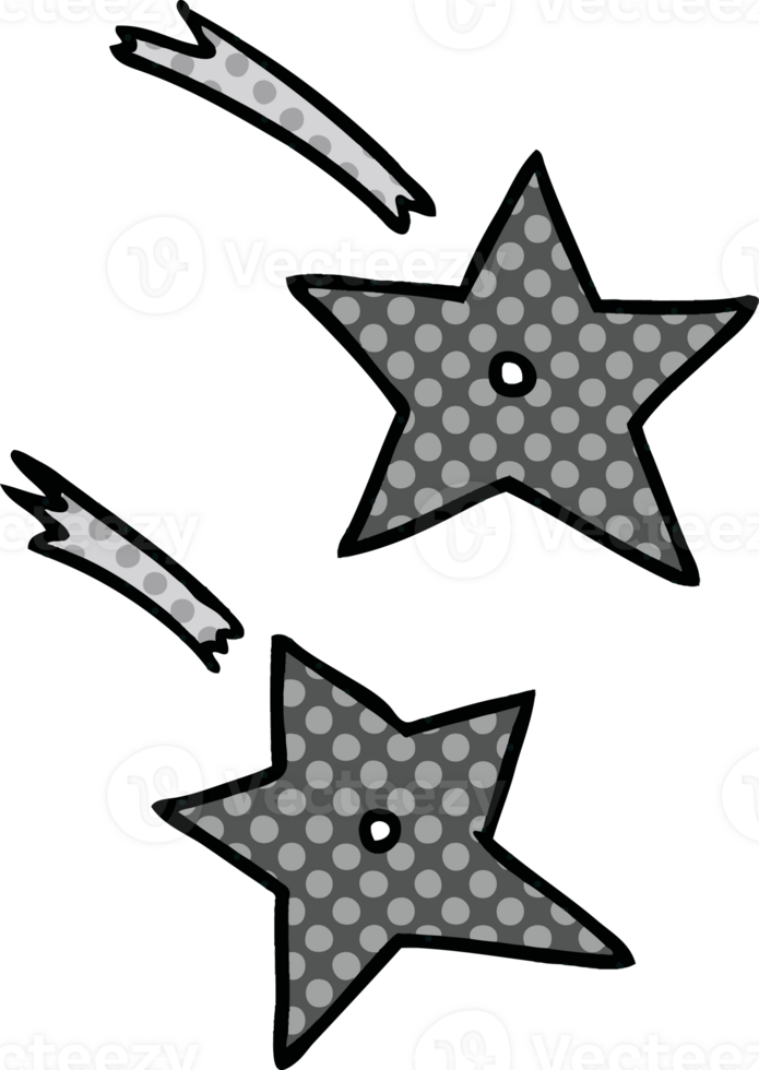 hand drawn cartoon doodle of ninja throwing stars png