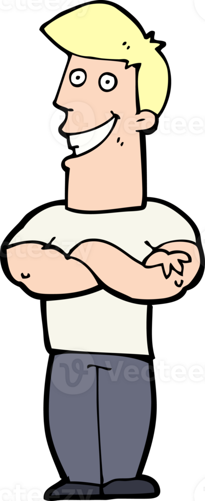 cartoon grinning man png