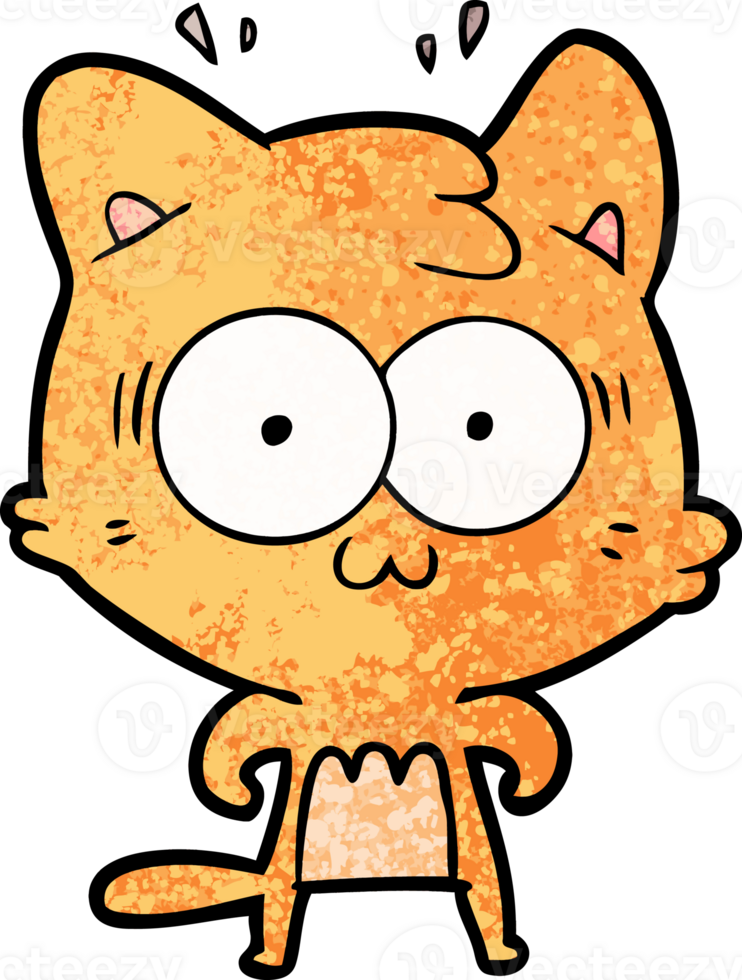 cartoon surprised cat png