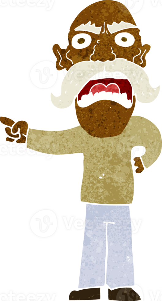 cartoon angry old man png