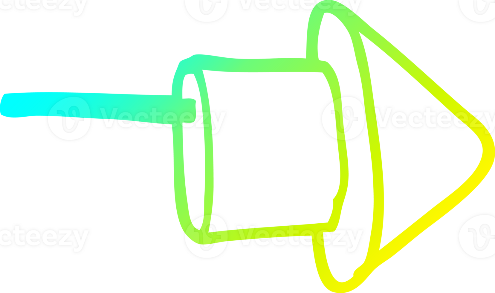 cold gradient line drawing of a cartoon firework png
