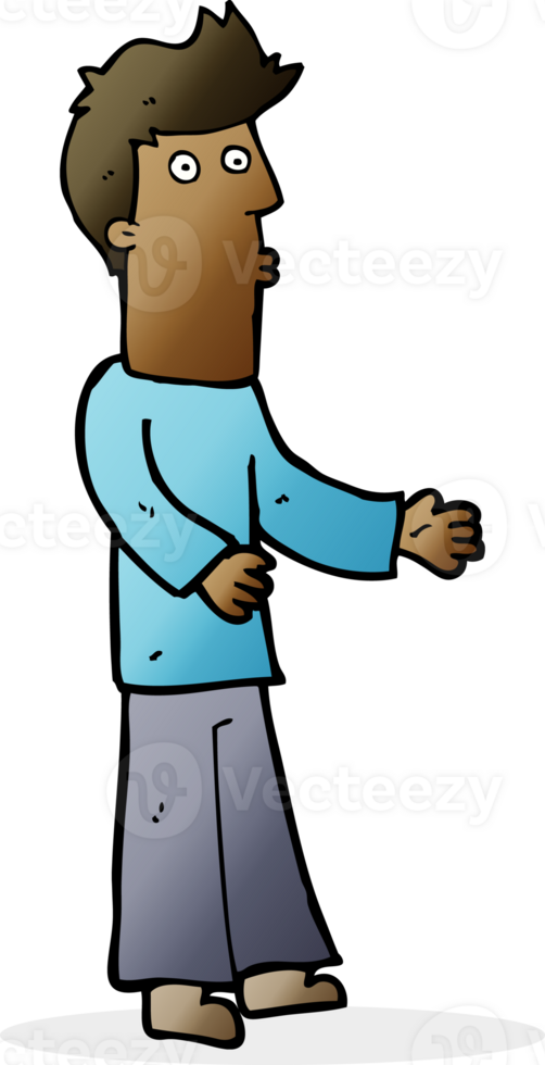 cartoon man explaining png