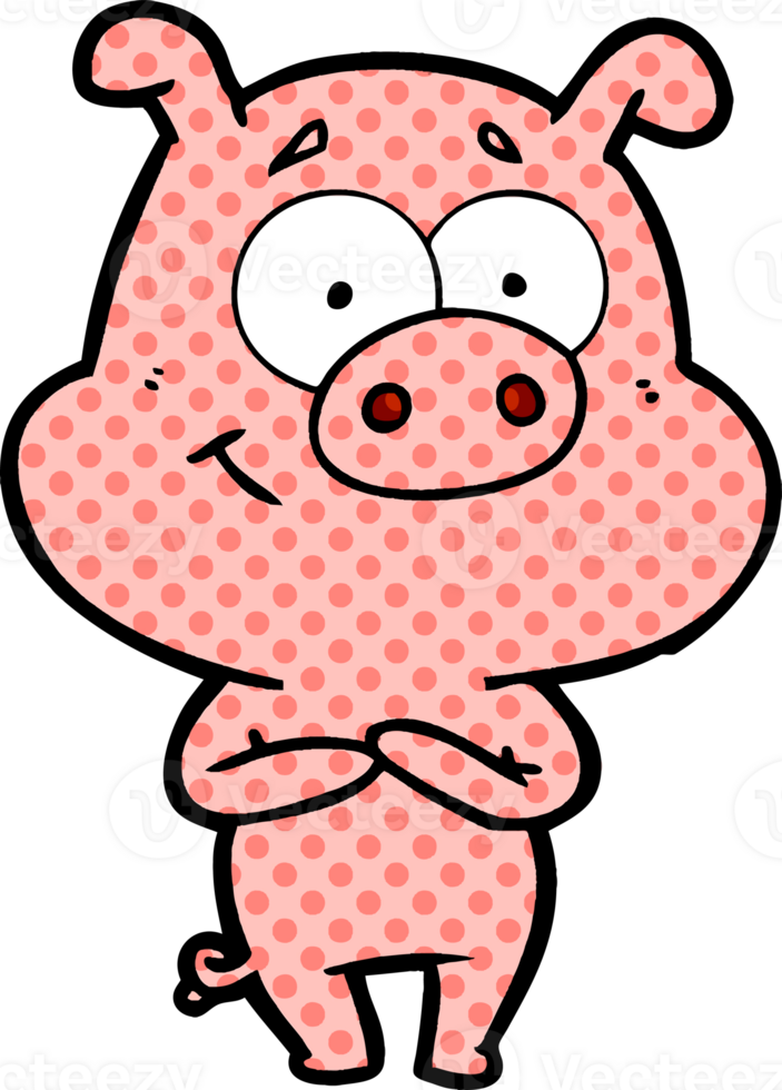 happy cartoon pig png