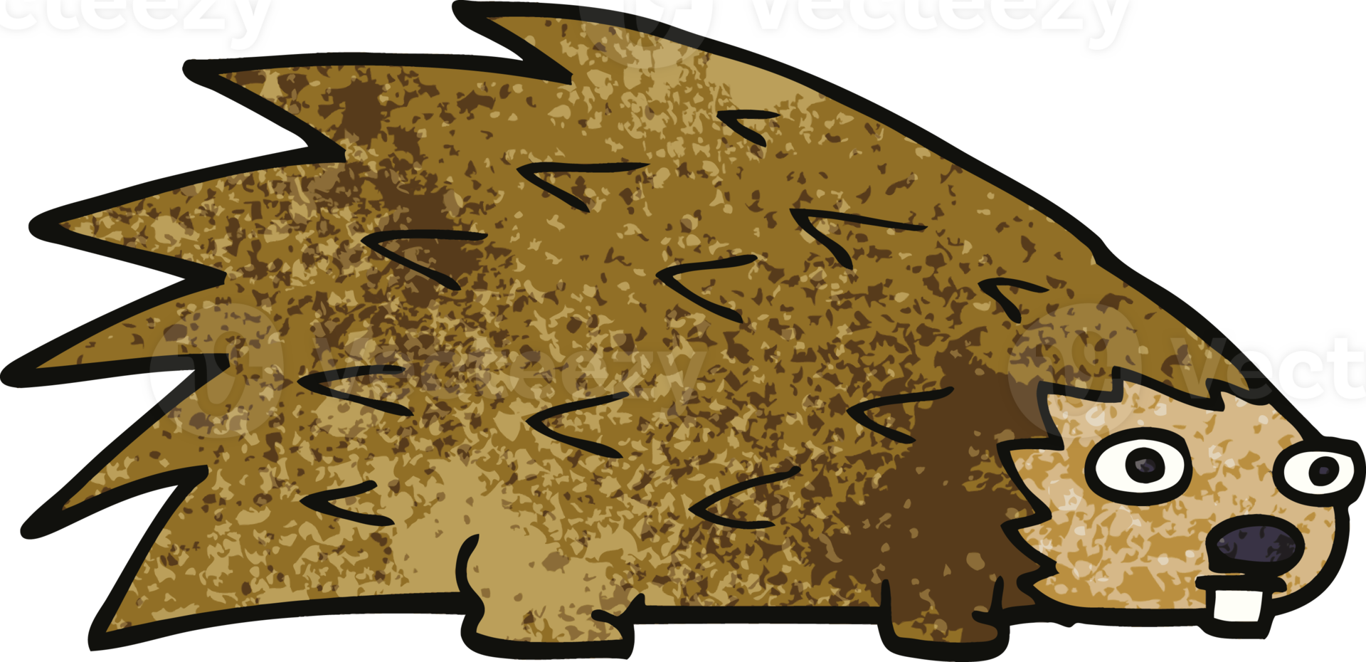 cartoon doodle spiky hedgehog png