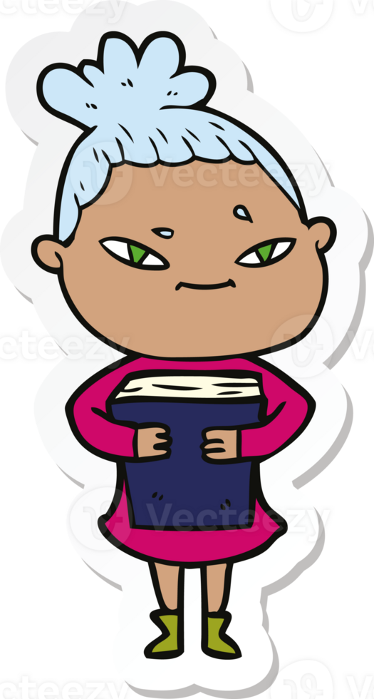 sticker of a cartoon woman png