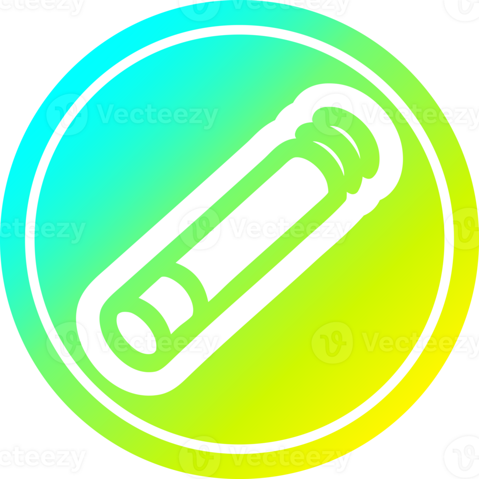 lit cigarette circular icon with cool gradient finish png