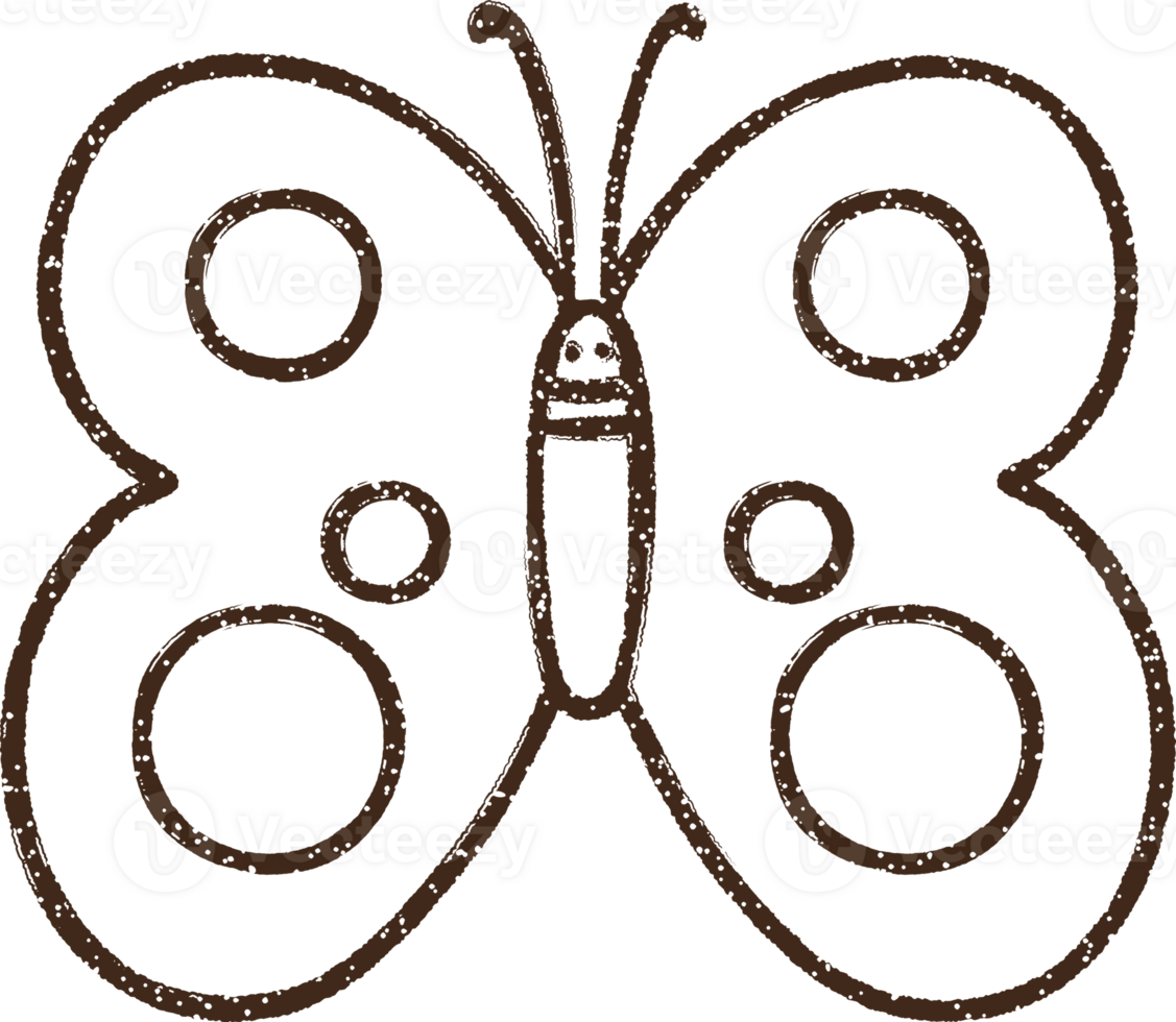 Butterfly Charcoal Drawing png