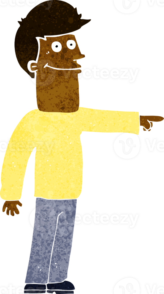 cartoon man pointing png