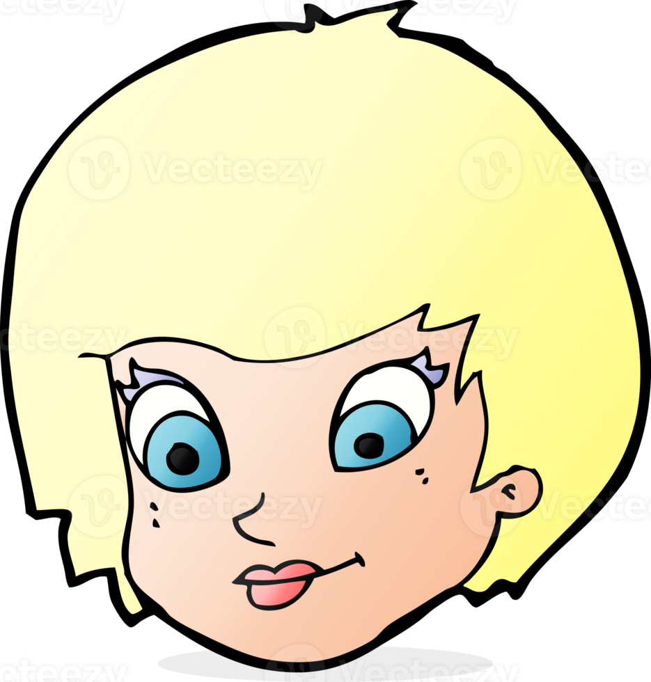 cartoon female face png