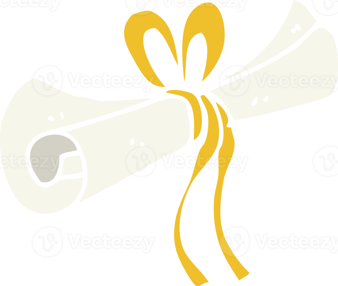 flat color illustration of scroll png