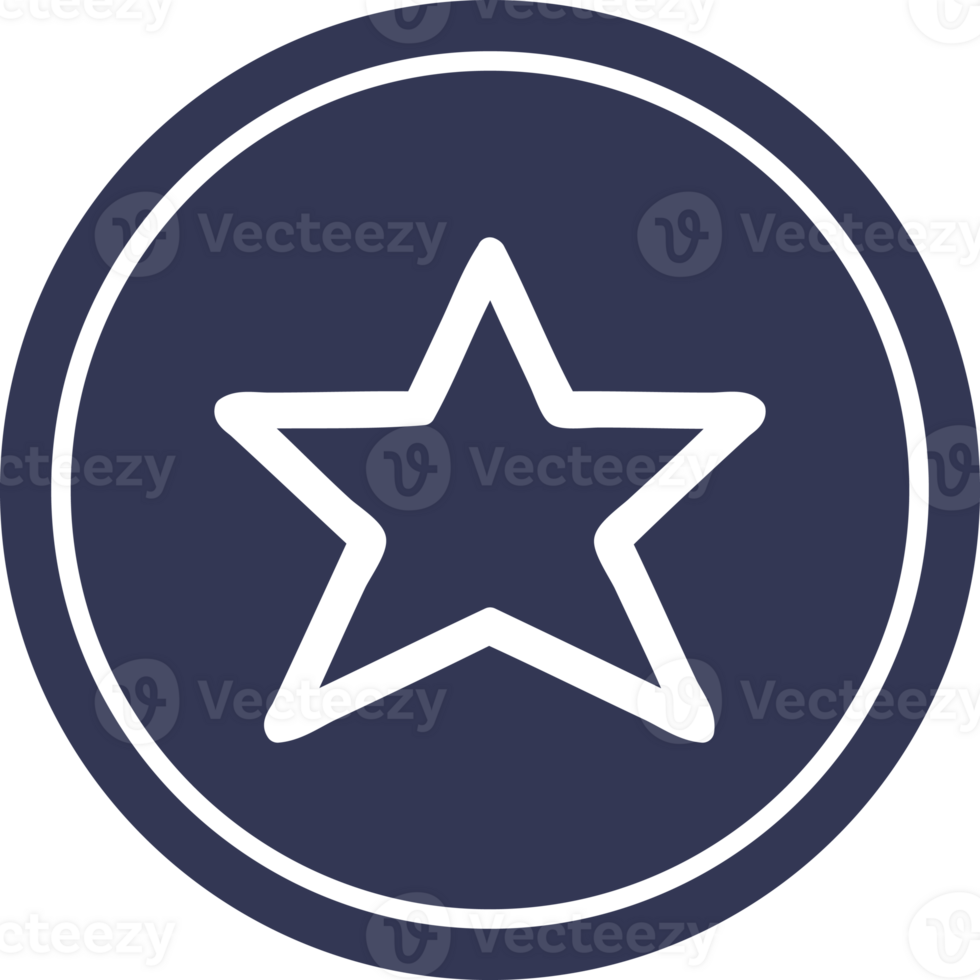 star shape circular icon symbol png