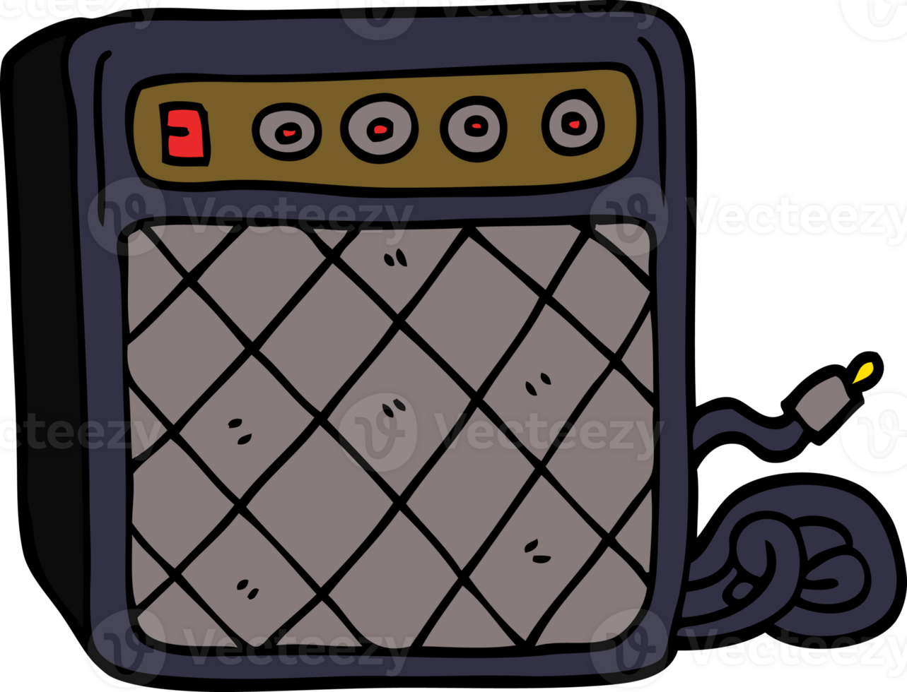 cartoon doodle retro speaker system png