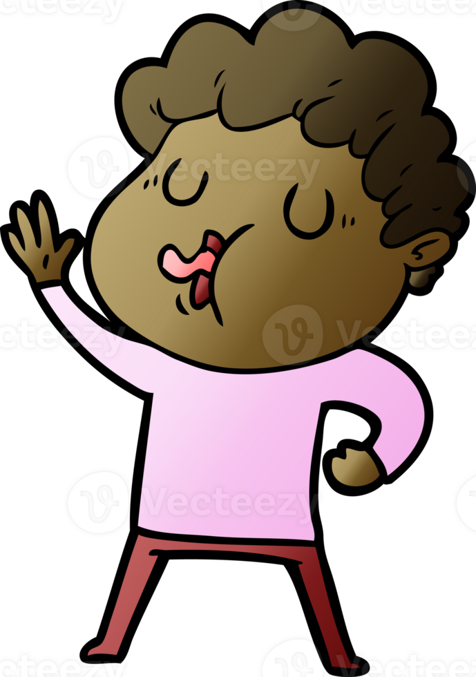 cartoon man singing png