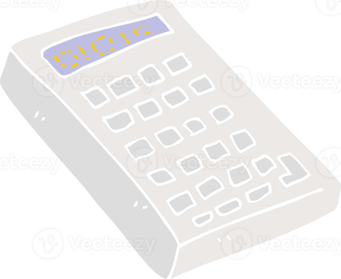flat color illustration of calculator png
