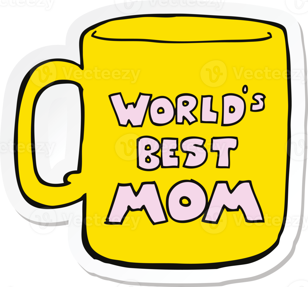 sticker of a worlds best mom mug png