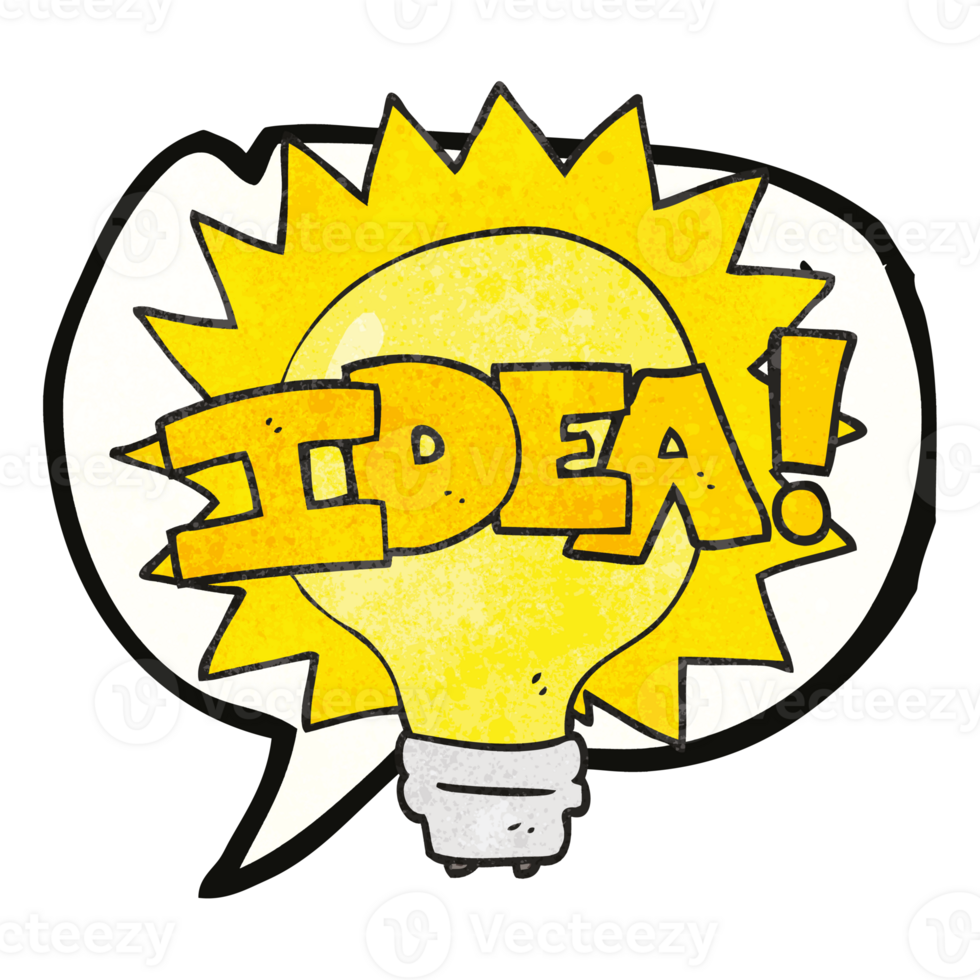 hand speech bubble textured cartoon idea light bulb symbol png