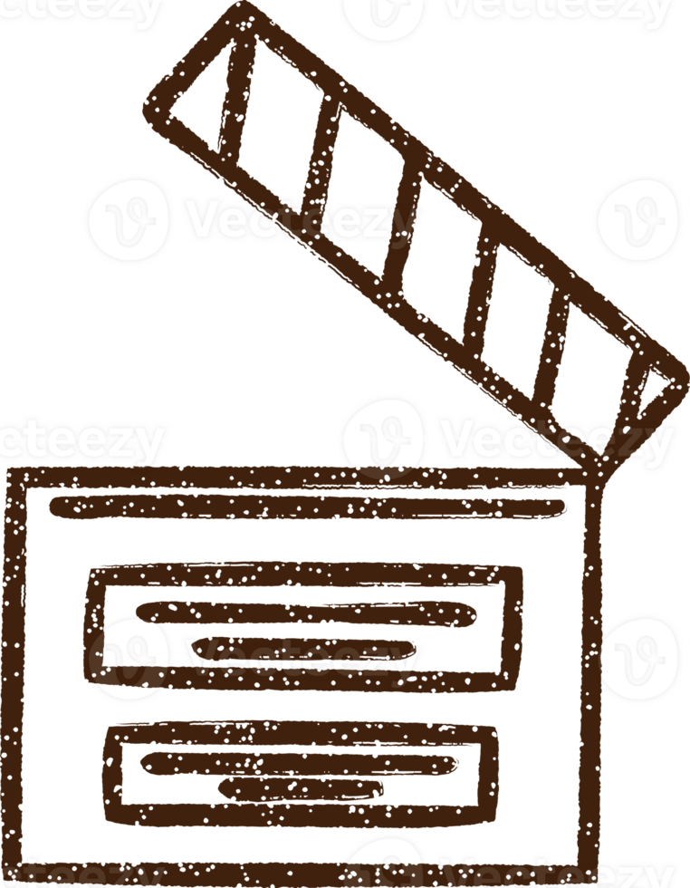 Clapper Board Charcoal Drawing png