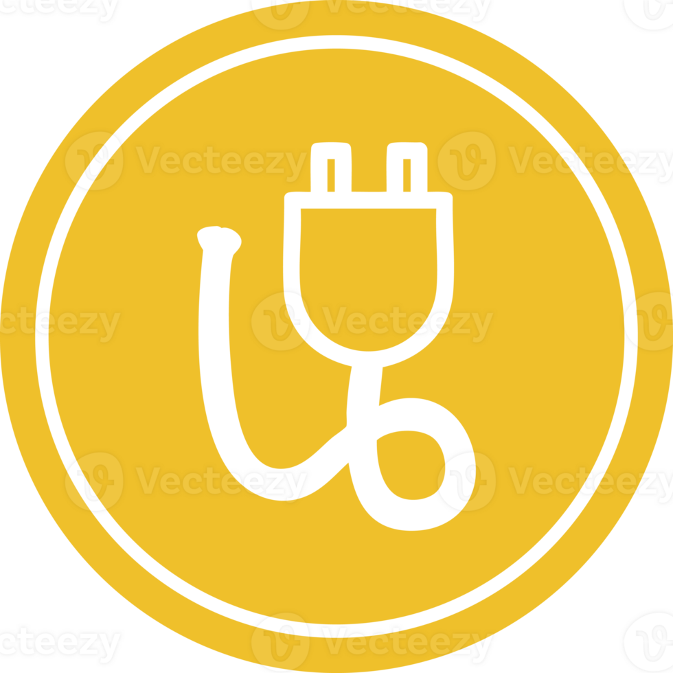 electrical plug circular icon symbol png