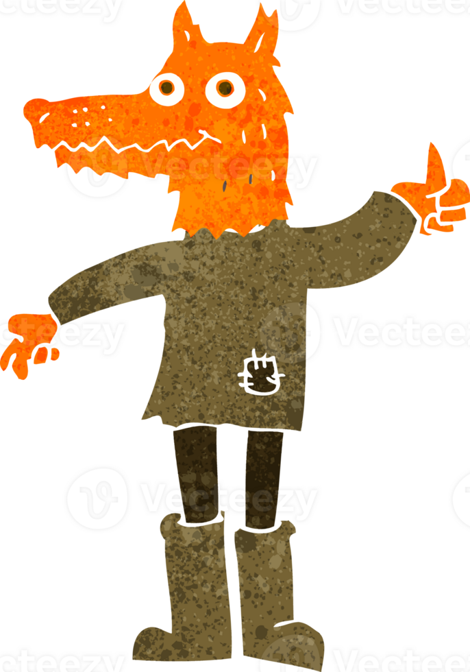 cartoon fox man png