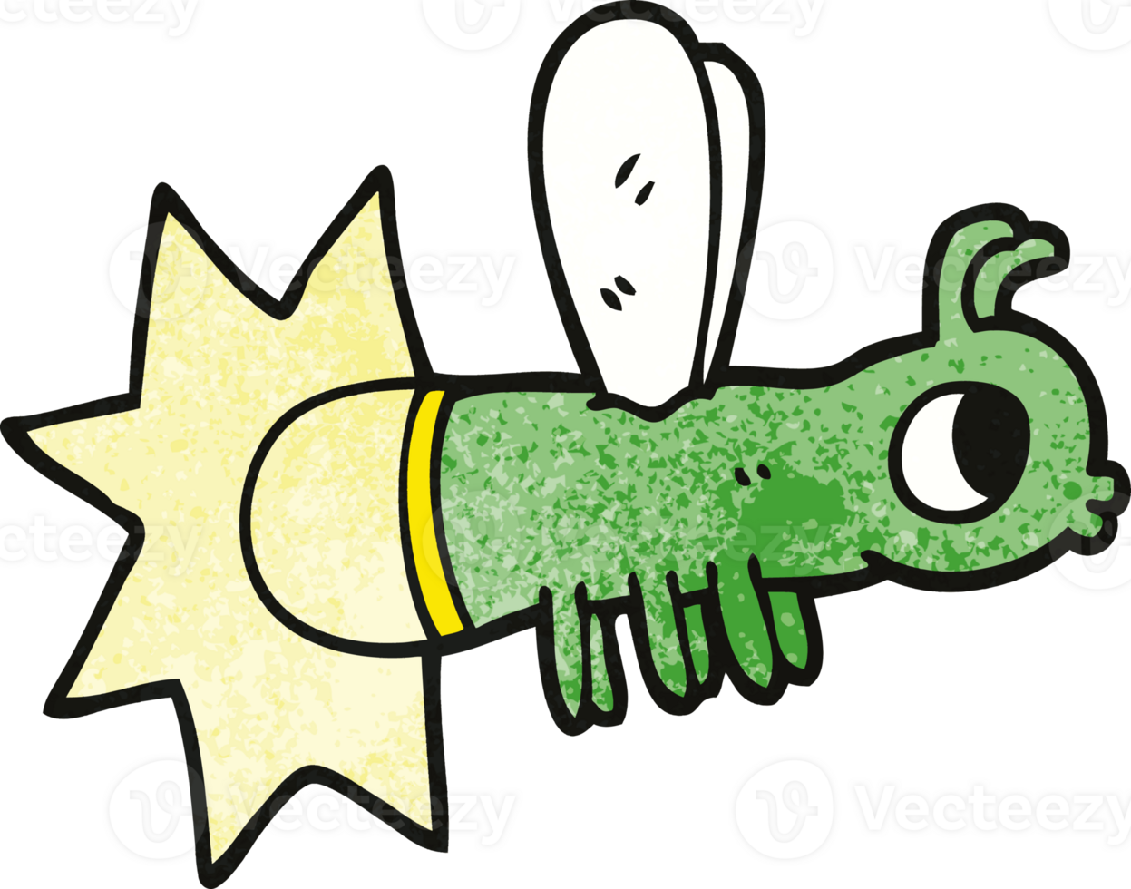 cartoon doodle glow bug png