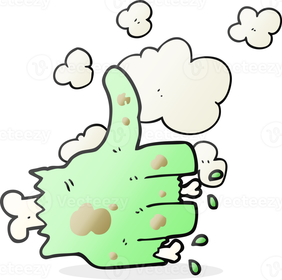 hand drawn cartoon zombie hand png