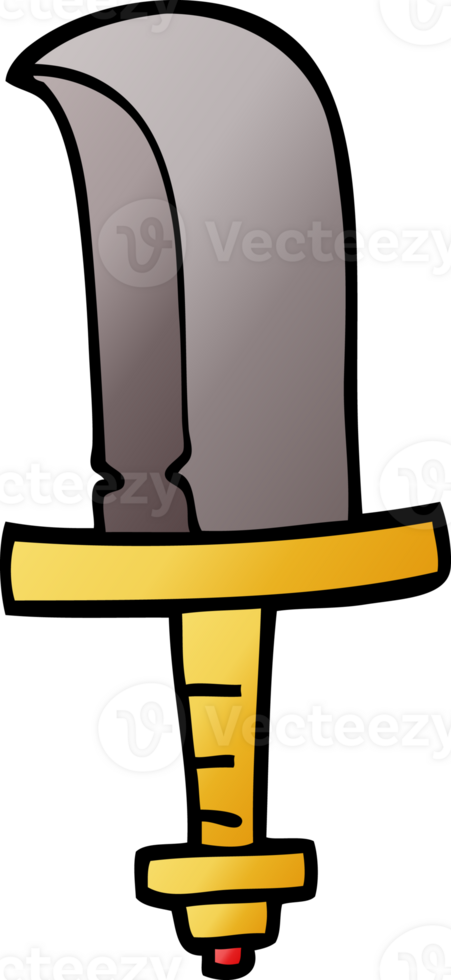 cartoon doodle old dagger png