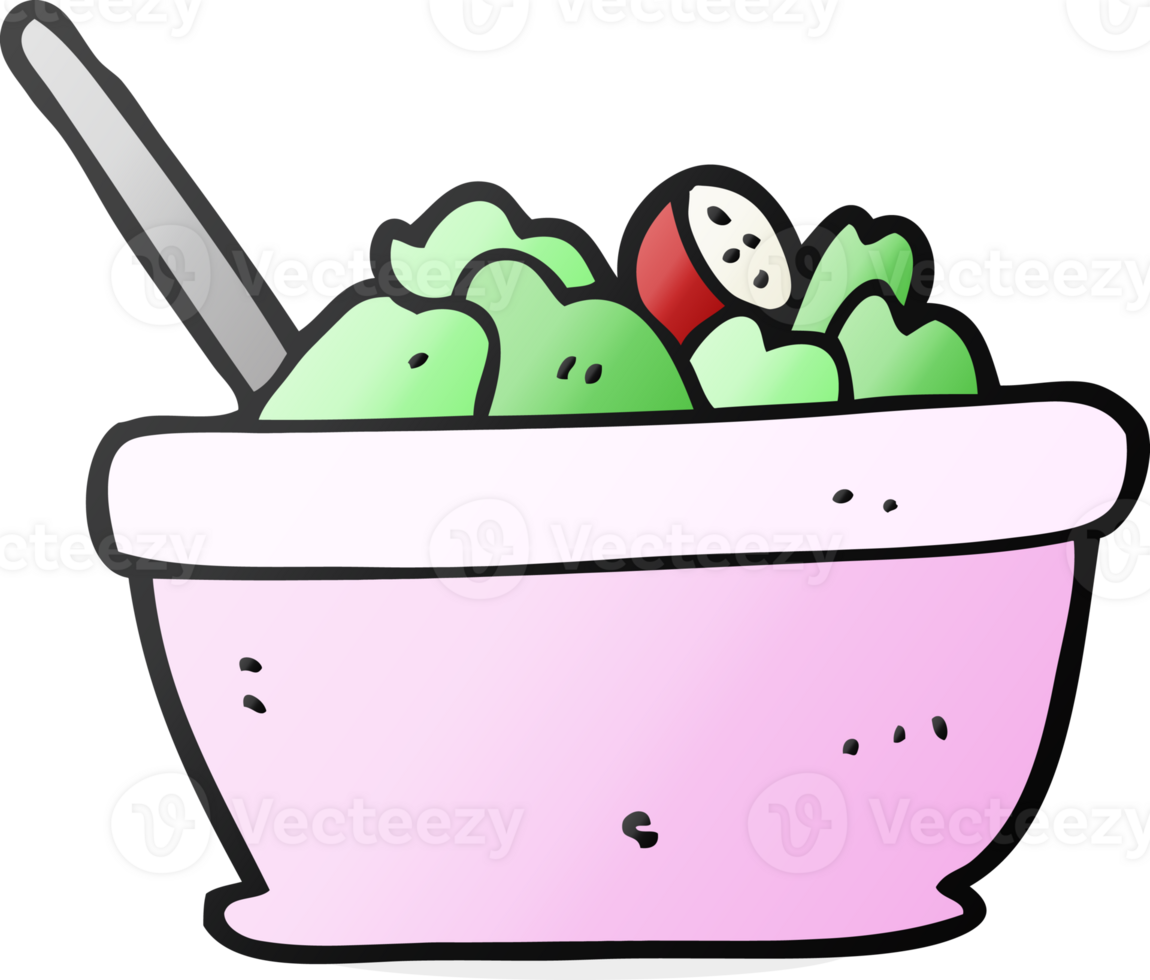 hand drawn cartoon salad png