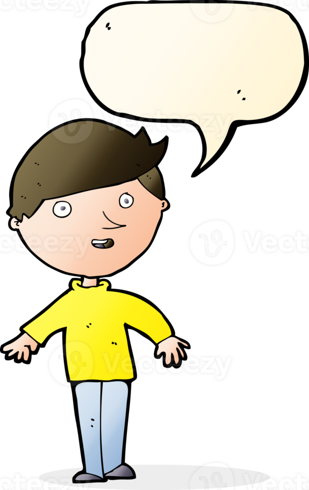cartoon happy man with speech bubble png
