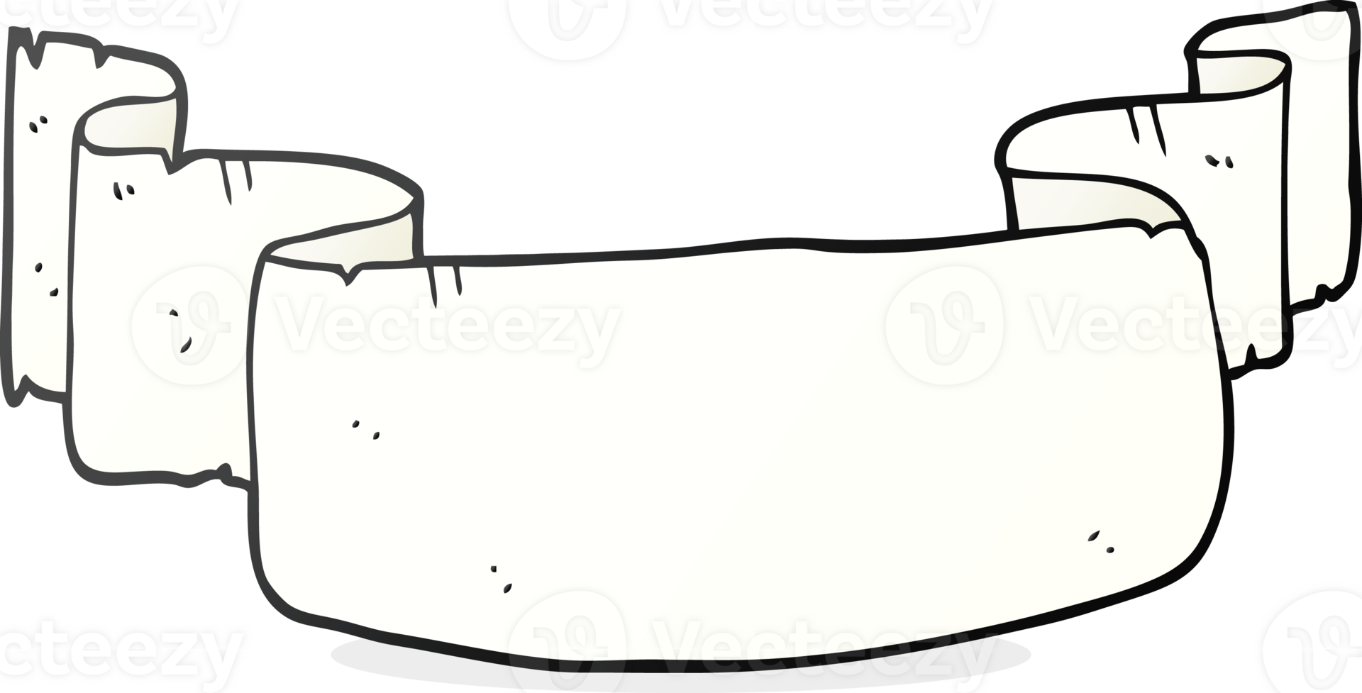hand drawn cartoon banner png