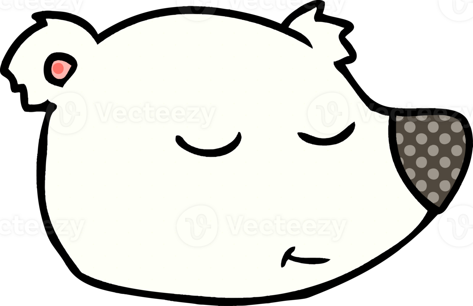 cartoon polar bear face png