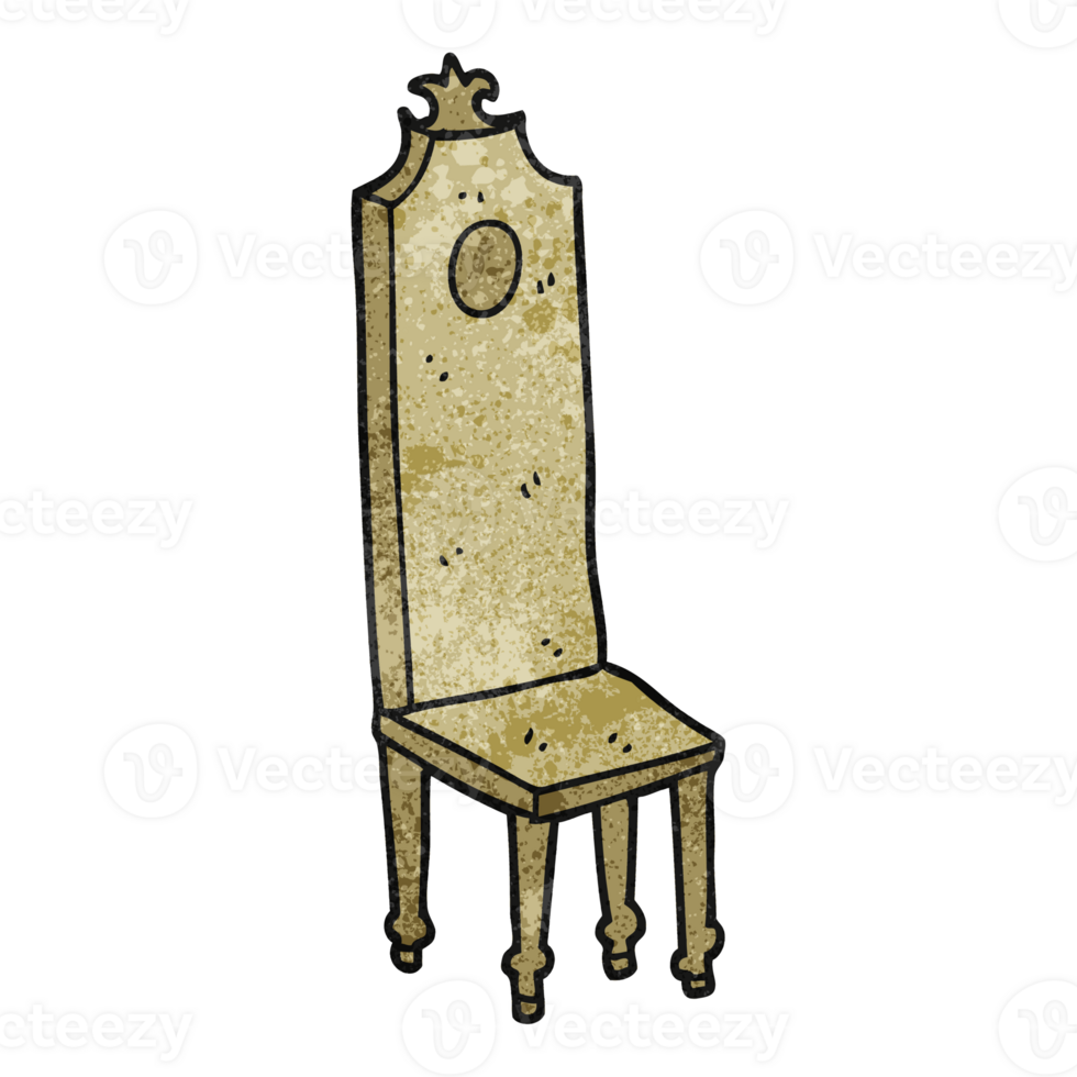 main texturé dessin animé fantaisie chaise png