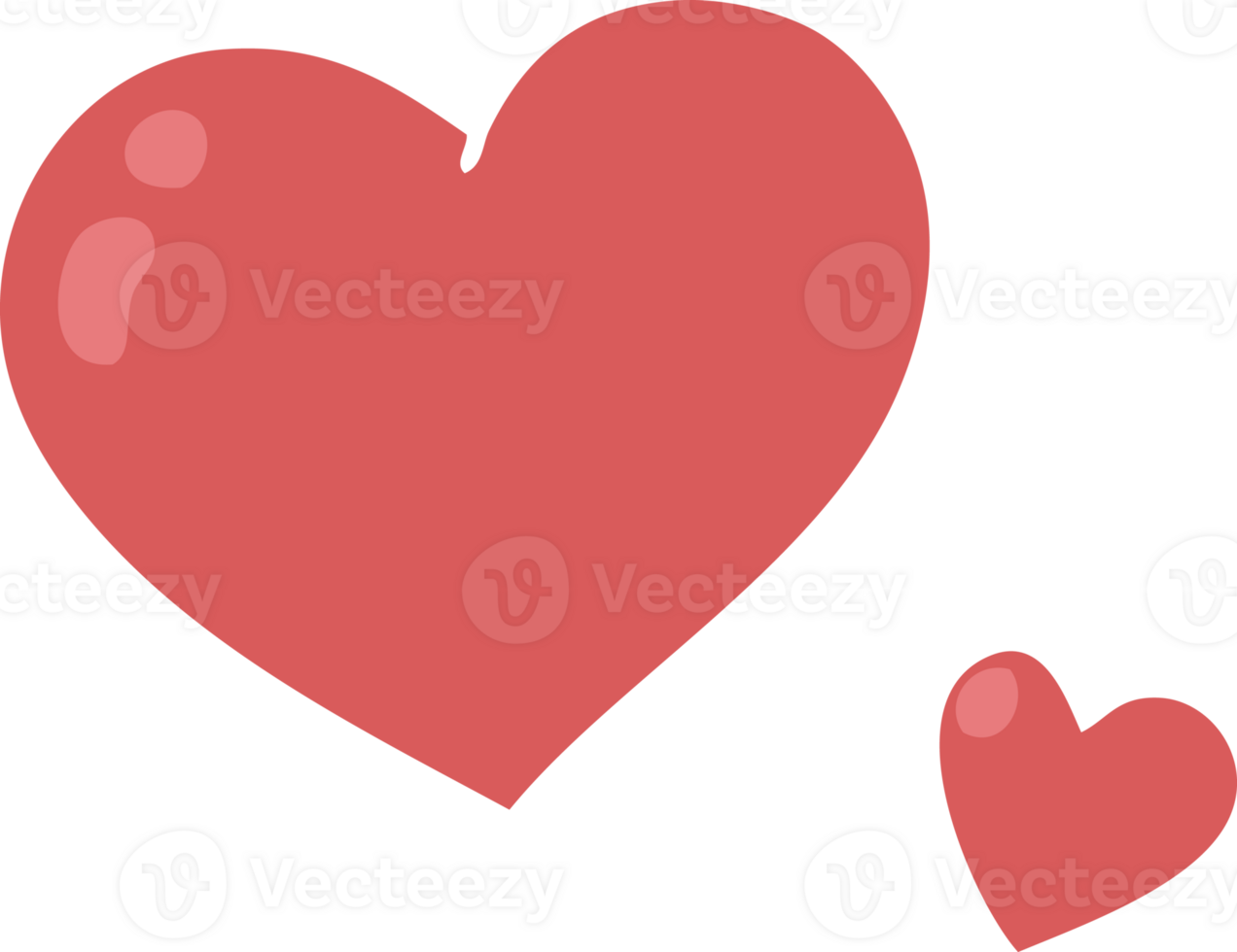 hand drawn quirky cartoon pink hearts png