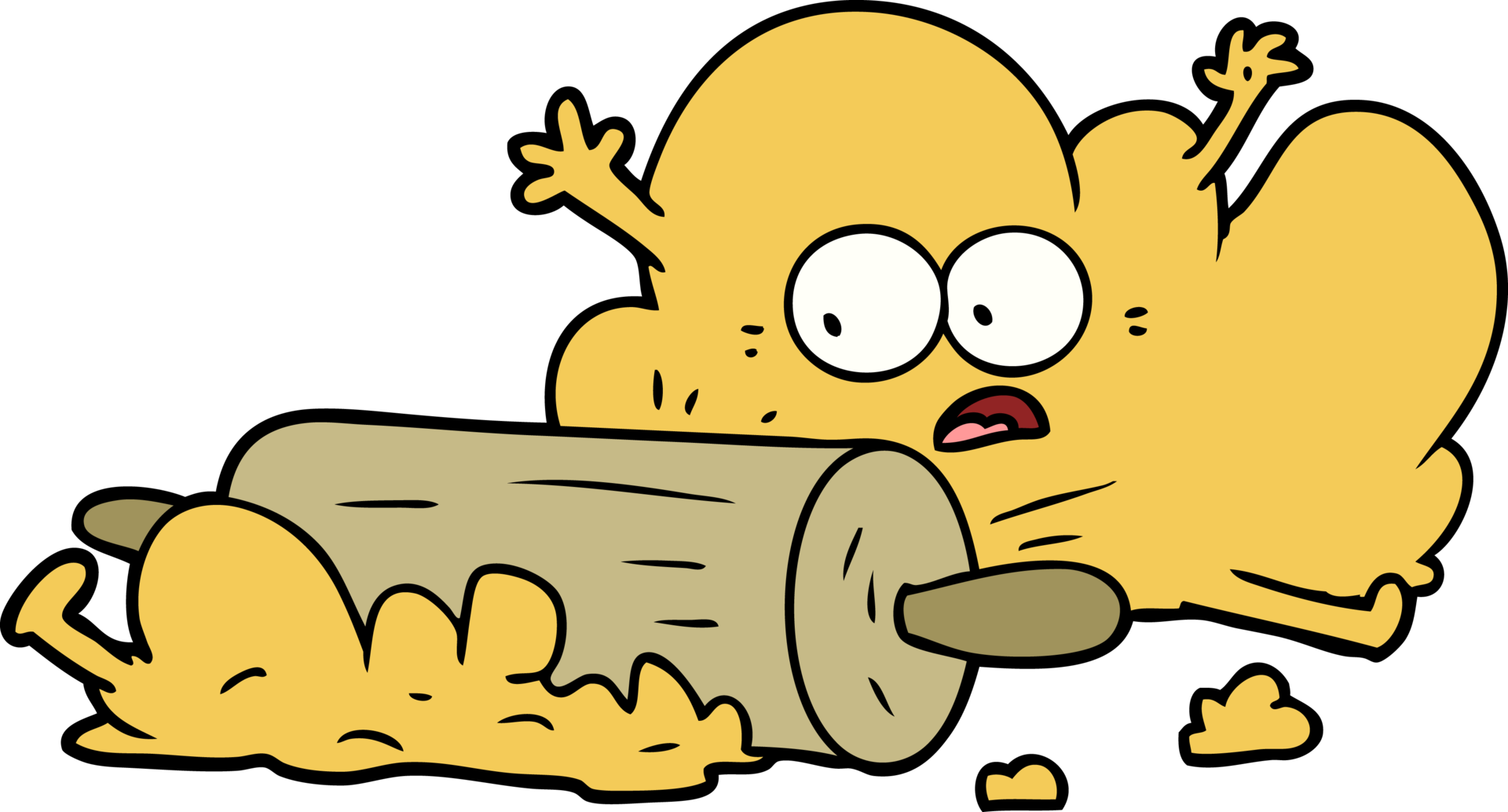 cartoon dough being rolled out 45243457 PNG