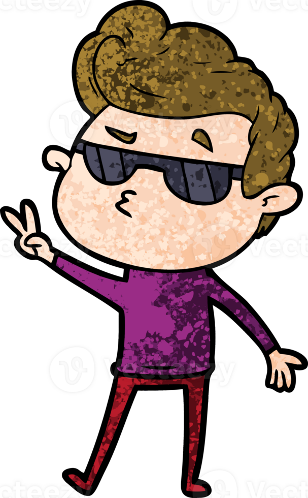 cartoon cool guy png