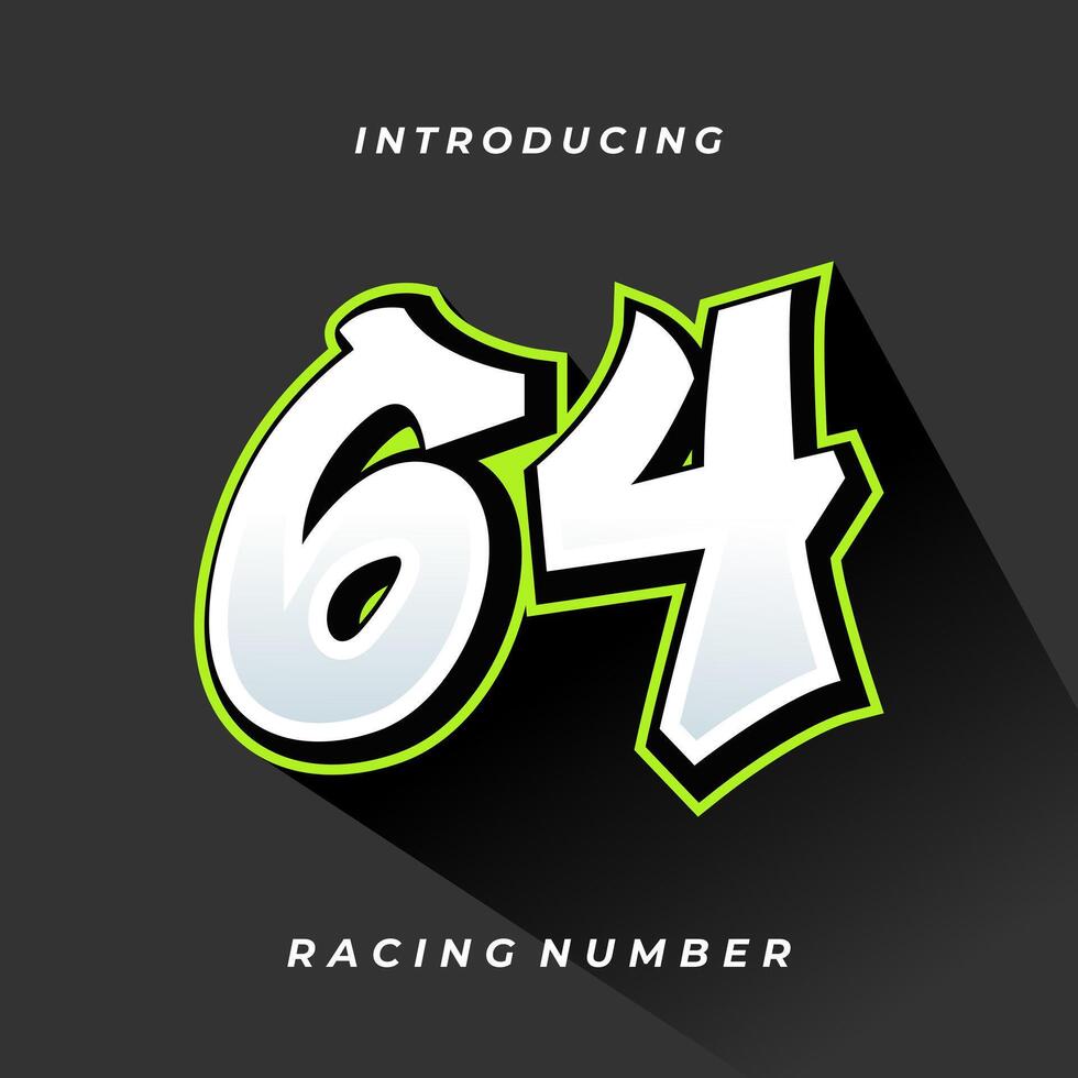 Premium Decal Racing Number Template vector