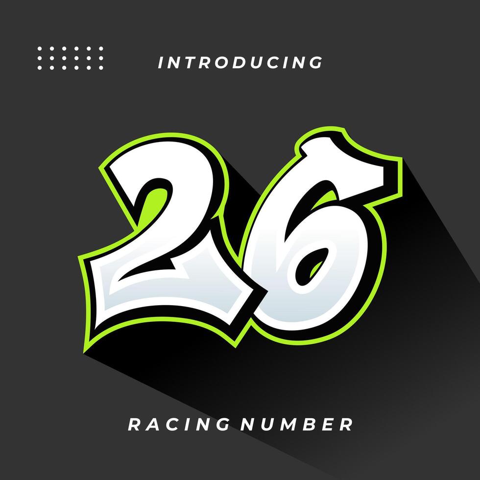 Premium Decal Racing Number Template vector