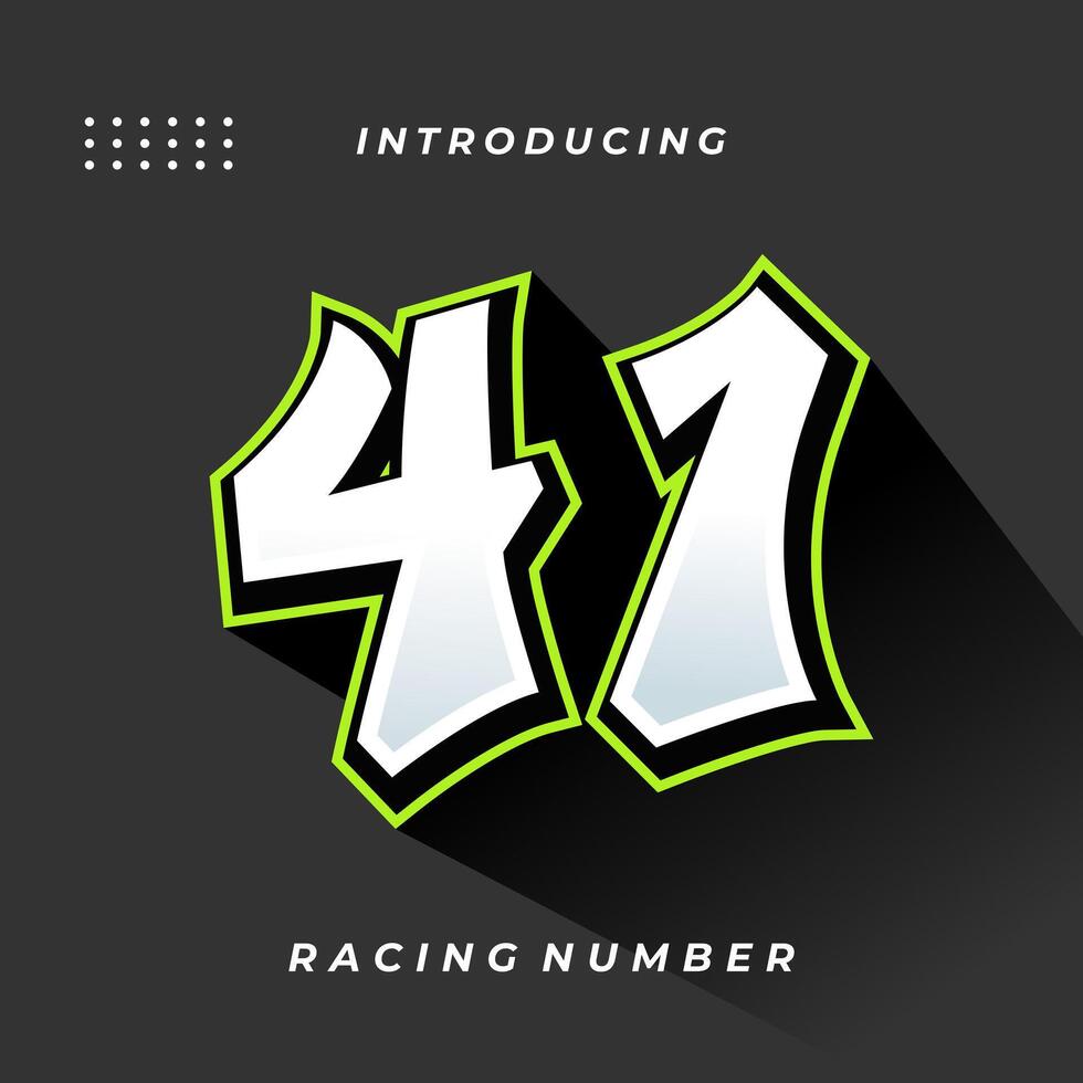 Premium Decal Racing Number Template vector