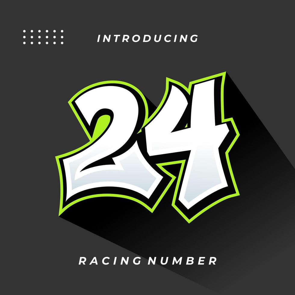 Premium Decal Racing Number Template vector